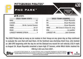 2023 Topps - 582 Montgomery Club Foil Stamped #430 Pittsburgh Pirates Back