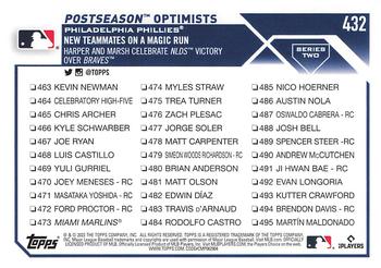 2023 Topps - 582 Montgomery Club Foil Stamped #432 Postseason Optimists Back