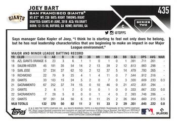 2023 Topps - 582 Montgomery Club Foil Stamped #435 Joey Bart Back