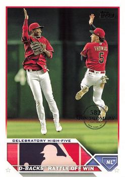 2023 Topps - 582 Montgomery Club Foil Stamped #464 Celebratory High-Five Front