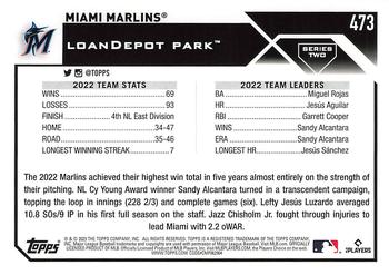 2023 Topps - 582 Montgomery Club Foil Stamped #473 Miami Marlins Back