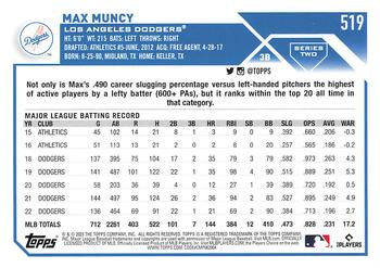 2023 Topps - 582 Montgomery Club Foil Stamped #519 Max Muncy Back