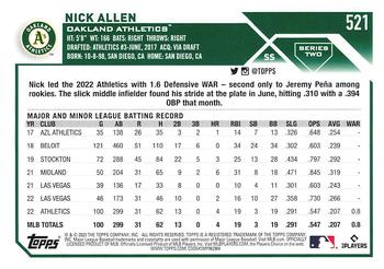 2023 Topps - 582 Montgomery Club Foil Stamped #521 Nick Allen Back