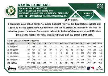 2023 Topps - 582 Montgomery Club Foil Stamped #581 Ramón Laureano Back