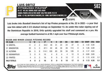 2023 Topps - 582 Montgomery Club Foil Stamped #582 Luis Ortiz Back