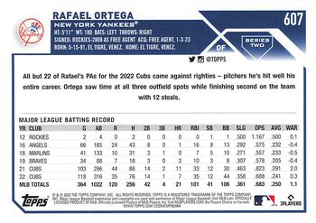 2023 Topps - 582 Montgomery Club Foil Stamped #607 Rafael Ortega Back