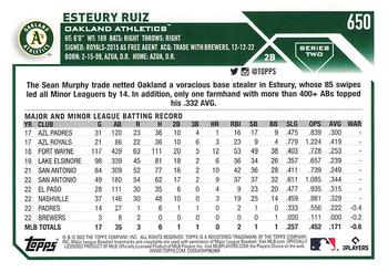 2023 Topps - 582 Montgomery Club Foil Stamped #650 Esteury Ruiz Back