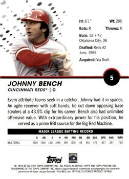 2023 Topps Pristine #5 Johnny Bench Back