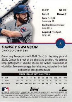 2023 Topps Pristine #6 Dansby Swanson Back