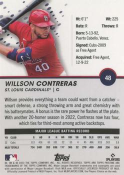 2023 Topps Pristine #48 Willson Contreras Back