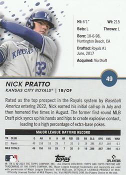 2023 Topps Pristine #49 Nick Pratto Back