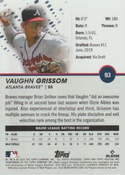 2023 Topps Pristine #93 Vaughn Grissom Back