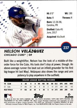 2023 Topps Pristine #237 Nelson Velázquez Back