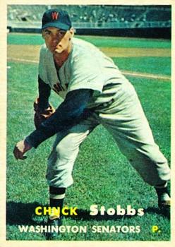 1957 Topps #101 Chuck Stobbs Front