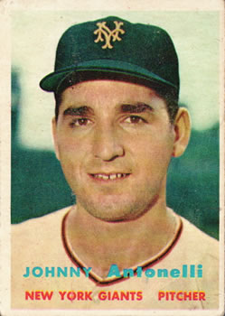 1957 Topps #105 Johnny Antonelli Front