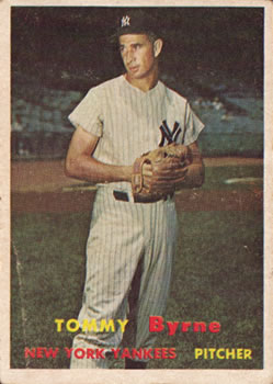 1957 Topps #108 Tommy Byrne Front