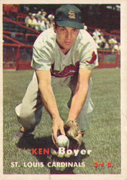 1957 Topps #122 Ken Boyer Front