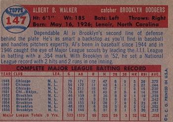 1957 Topps #147 Al Walker Back
