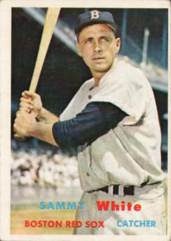 1957 Topps #163 Sammy White Front