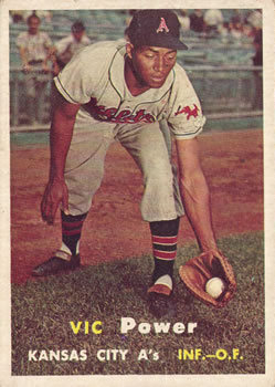 1957 Topps #167 Vic Power Front