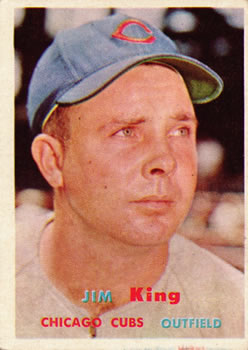 1957 Topps #186 Jim King Front