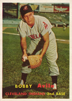 1957 Topps #195 Bobby Avila Front
