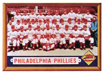 1957 Topps #214 Philadelphia Phillies Front