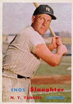 1957 Topps #215 Enos Slaughter Front