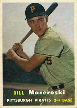 1957 Topps #24 Bill Mazeroski Front