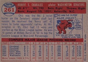 1957 Topps #261 Bob Chakales | Trading Card Database