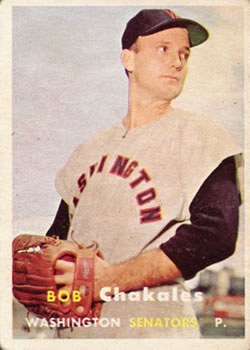 1957 Topps #261 Bob Chakales Front