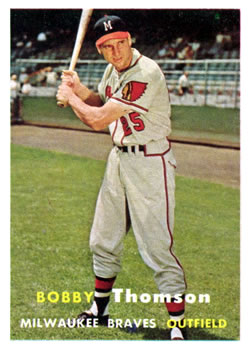 1957 Topps #262 Bobby Thomson Front
