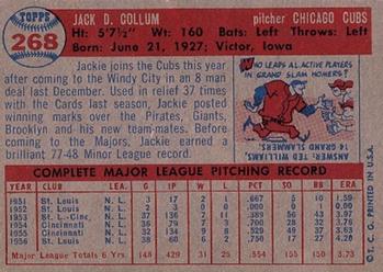 1957 Topps #268 Jackie Collum Back