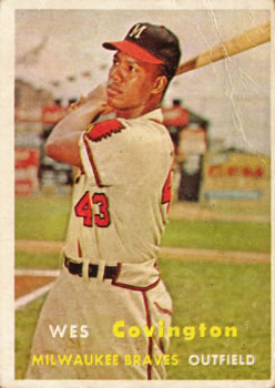1957 Topps #283 Wes Covington Front