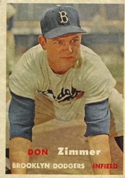 1957 Topps #284 Don Zimmer Front