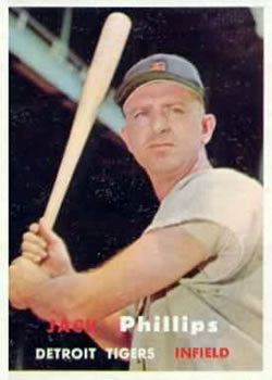 1957 Topps #307 Jack Phillips Front