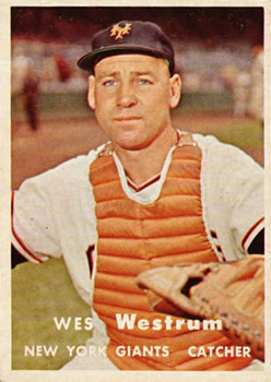 1957 Topps #323 Wes Westrum Front