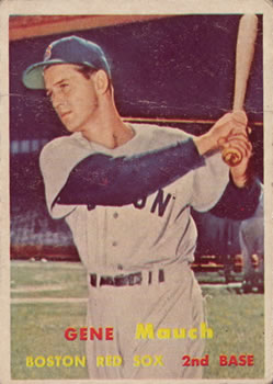 1957 Topps #342 Gene Mauch Front