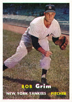 1957 Topps #36 Bob Grim Front