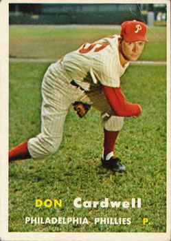 1957 Topps #374 Don Cardwell Front