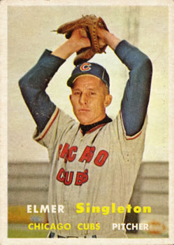 1957 Topps #378 Elmer Singleton Front