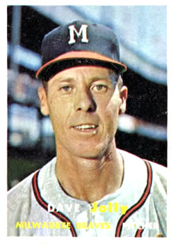1957 Topps #389 Dave Jolly Front
