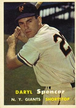 1957 Topps #49 Daryl Spencer Front