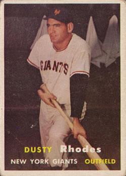 1957 Topps #61 Dusty Rhodes Front