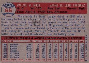1957 Topps #65 Wally Moon Back