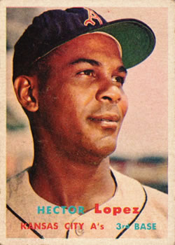 1957 Topps #6 Hector Lopez Front