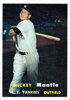 1957 Topps #95 Mickey Mantle Front
