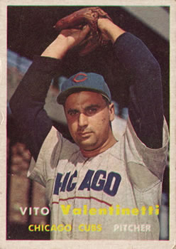 1957 Topps #74 Vito Valentinetti Front