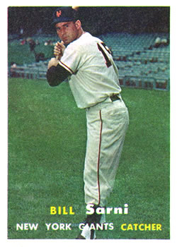 1957 Topps #86 Bill Sarni Front