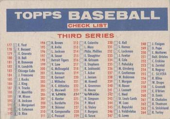 1957 Topps #NNO Checklist: 177-352 Front